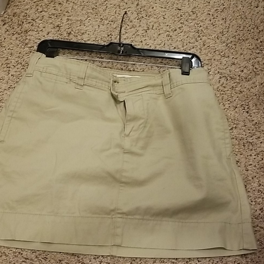 Tan mini skirt
